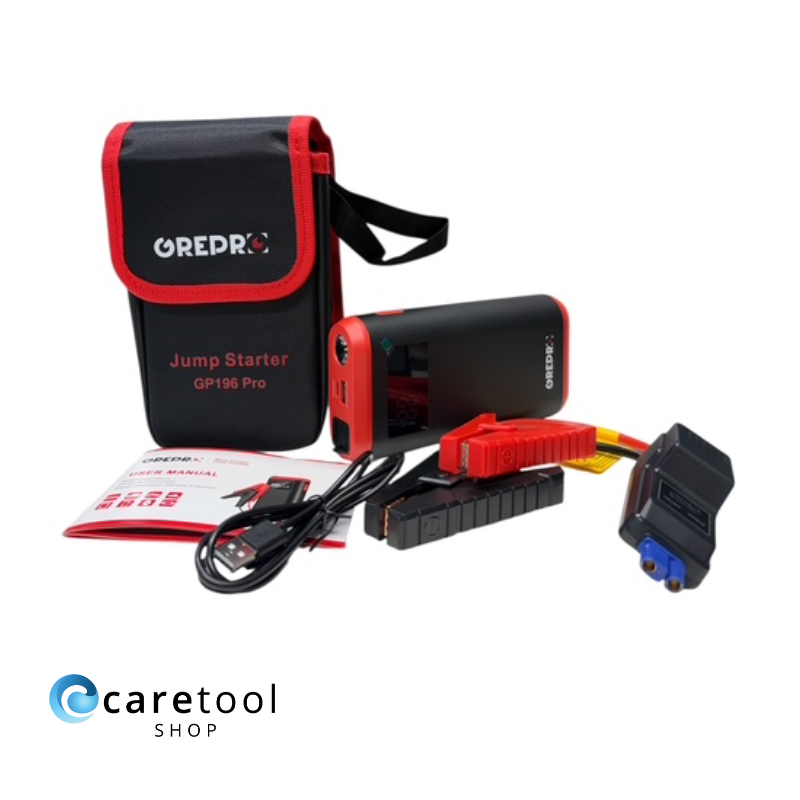 GREPRO 3000A Starthilfe, Powerbank + LED