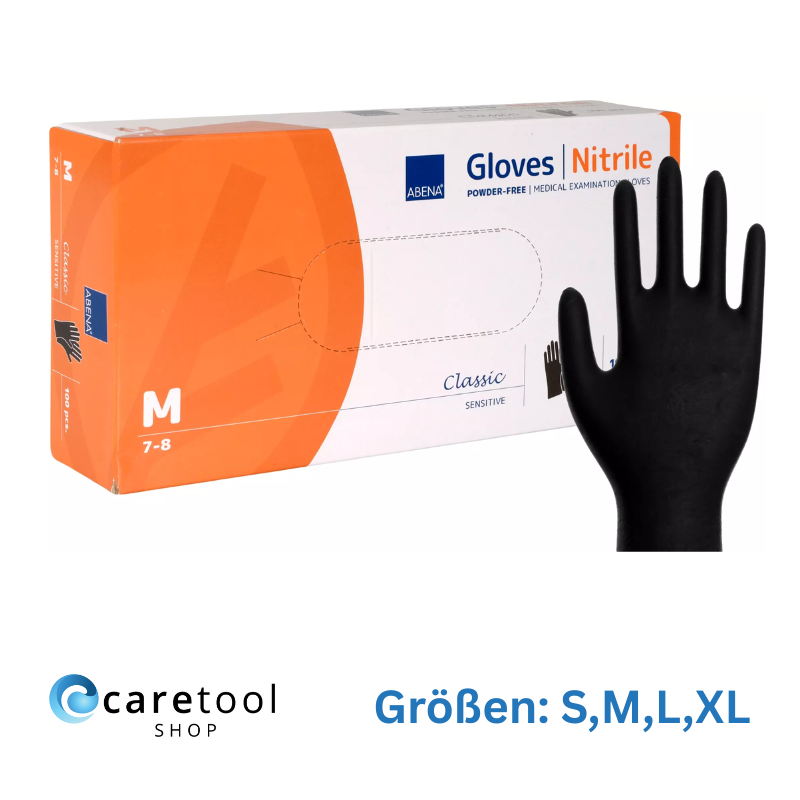 ABENA Nitril Handschuhe Classic Sensitive – Schwarz